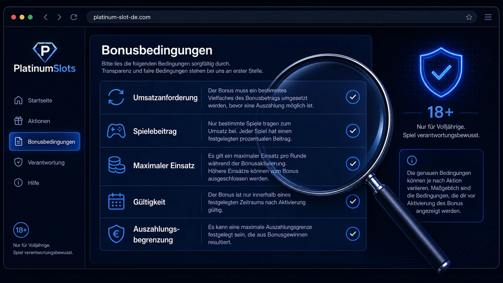 Umsatzbedingungen richtig lesen